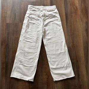 GAP Wide-Leg Cropped - Cream/Off-White Pants - SIZE 0